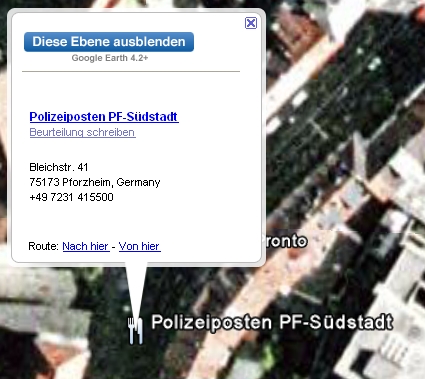Polizeiposten PF-Südstadt loc: 48.886170,8.695685